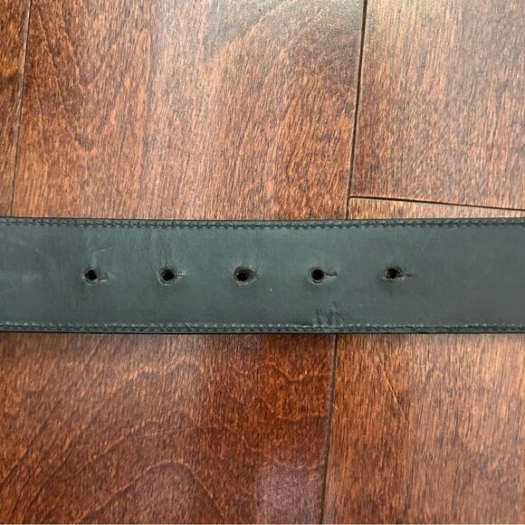 Streets Abound Black Belt with Silver Circle Textured Buckle Made in USA Size 34 - Picture 13 of 14